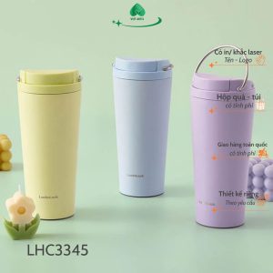 LHC3345BLU - Bình giữ nhiệt LocknLock Bucket One Touch Tumbler 550ml
