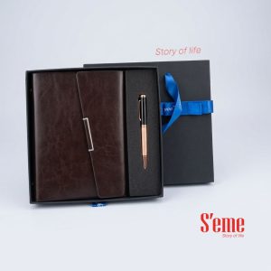 Bộ Quà Tặng Cao Cấp Sổ Tay Bìa Da & Bút Ký