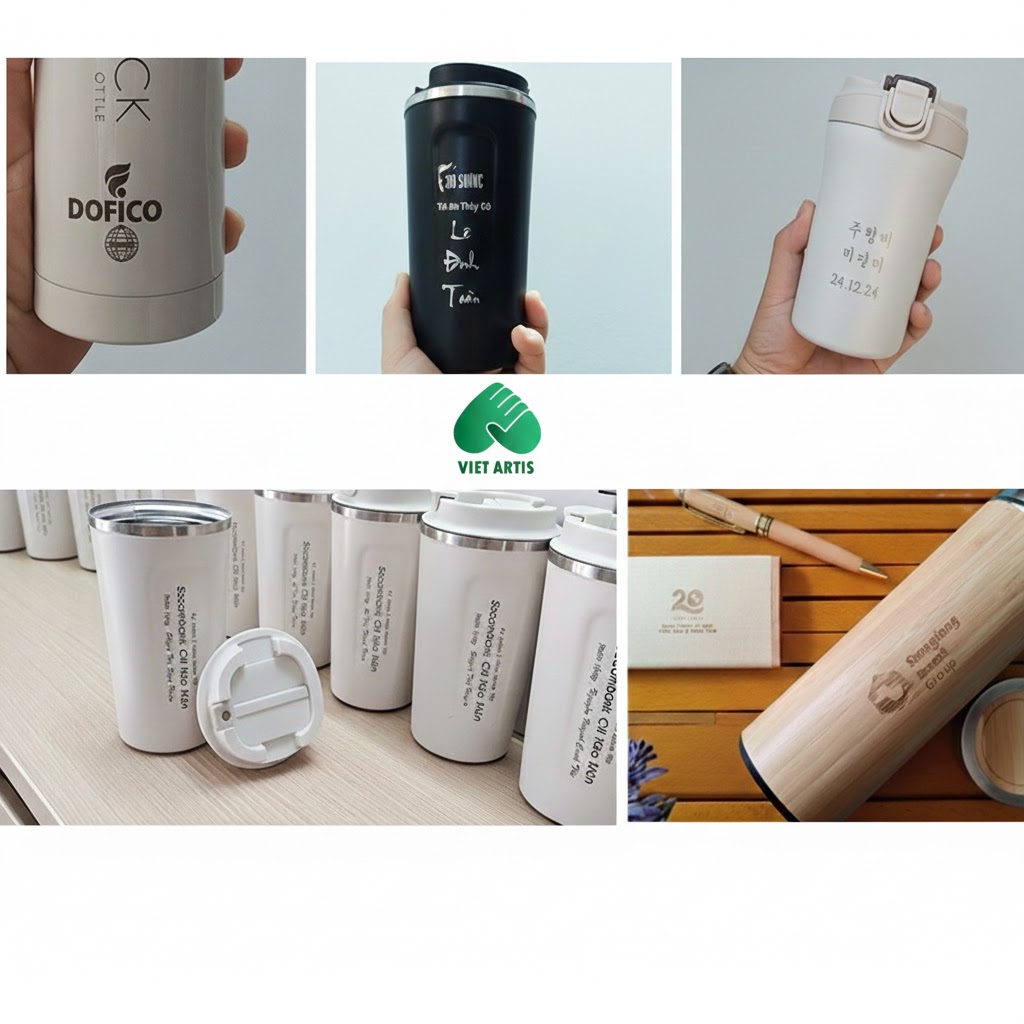 Gia công khắc laser bình giữ nhiệt