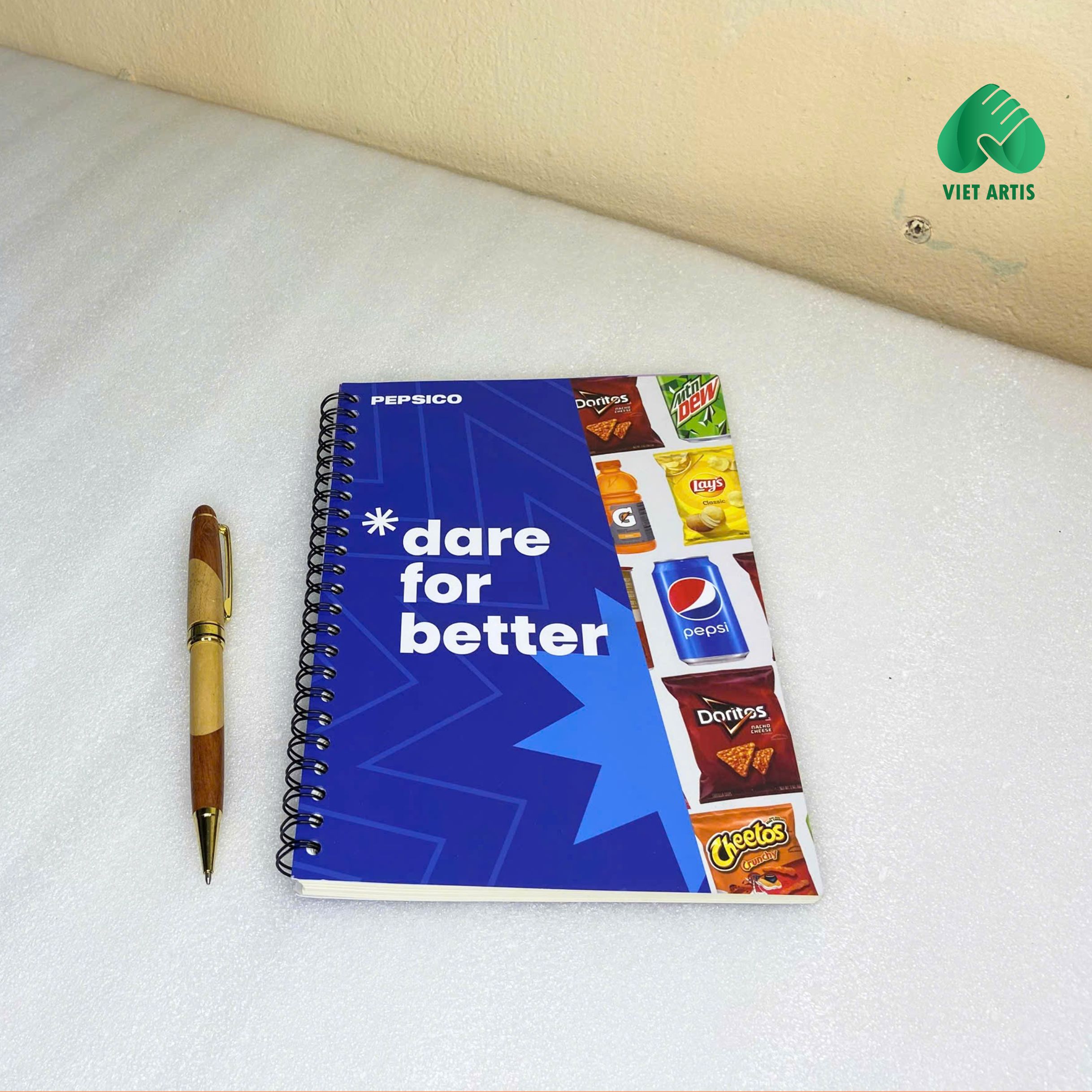 Sổ tay lò xo in logo doanh nghiệp Mẫu 4