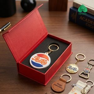 Hộp quà móc khóa in logo