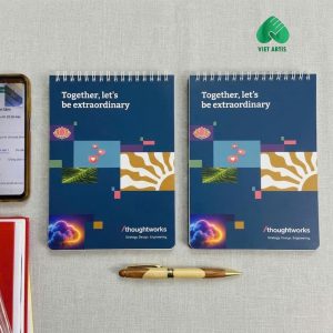 Sổ tay lò xo in logo doanh nghiệp Mẫu 3
