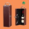 AV-0005	Hộp da đựng rượu vang - 1 chai - Da nâu